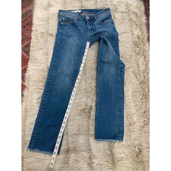 Anthropologie Pilcro and the Letterpress Raw Hem Slim Straight Jeans Pants - Picture 6 of 7